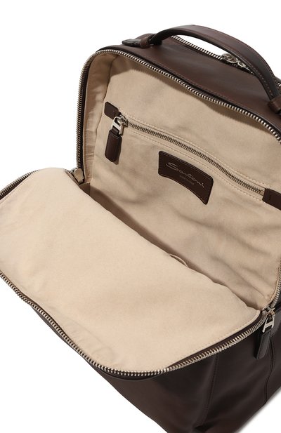 Кожаный рюкзак SANTONI темно-коричневого цвета по цене 188000 руб., арт. UIBBA2363LI-ASP9T50, фото 5 Кожаный рюкзак SANTONI, арт. UIBBA2363LI-ASP9T50, фото 5
