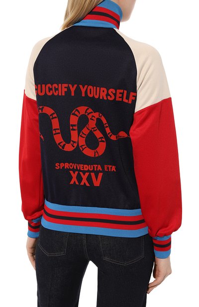 Толстовка GUCCI синего цвета по цене 128160 руб., арт. 502287 X9P63, фото 4 Толстовка GUCCI, арт. 502287 X9P63, фото 4