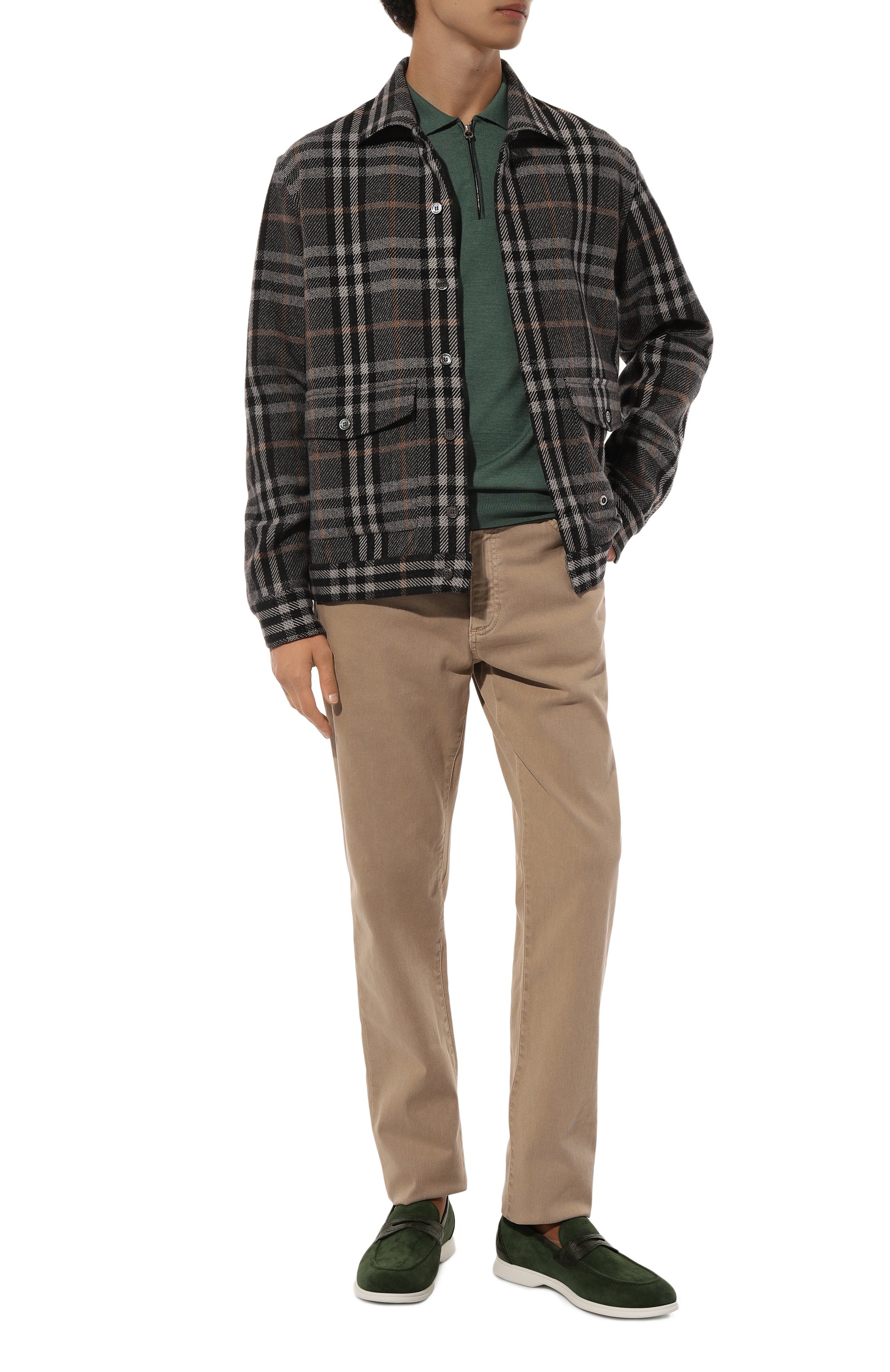 Лоферы с отделкой из кожи аллигатора KITON, арт. USSA075N00978, фото 2