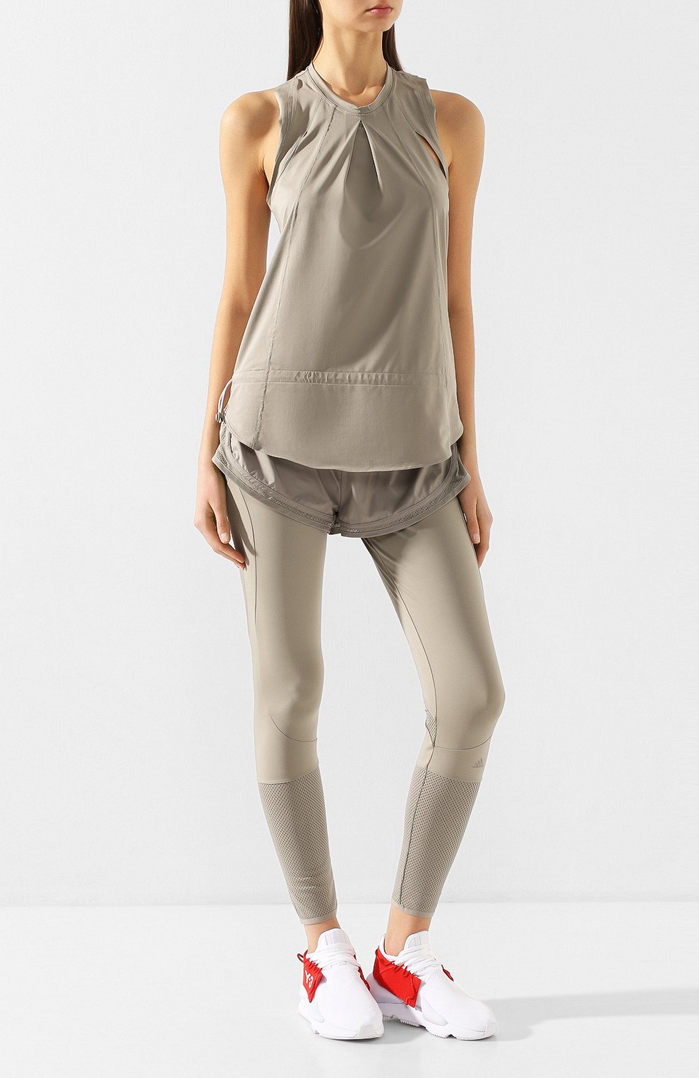 Легинсы с шортами ADIDAS BY STELLA MCCARTNEY хаки цвета по цене 6995 руб., арт. FK9728, фото 2 Легинсы с шортами ADIDAS BY STELLA MCCARTNEY, арт. FK9728, фото 2