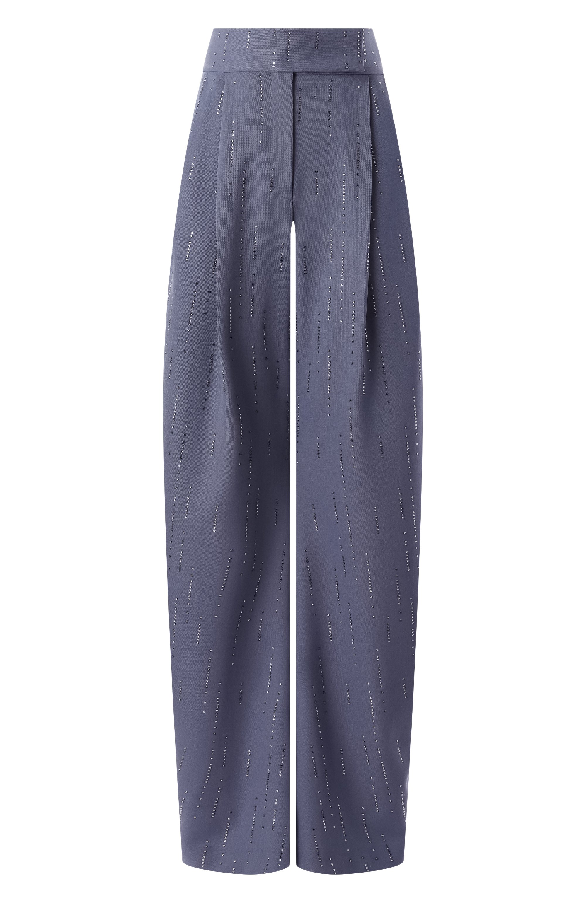 Шерстяные брюки с отделкой стразами THE ATTICO, арт. 247WCP102, фото 1