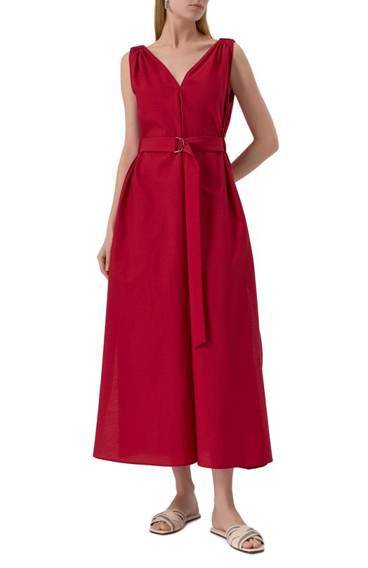 Хлопковое платье Brunello Cucinelli M0F79A5092 Красный  M0F79A5092 Фото 3