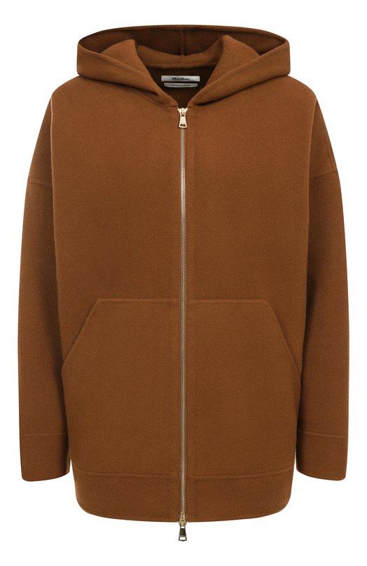 Полупальто из шерсти и кашемира Max Mara ETUANIA Коричневый ETUANIA