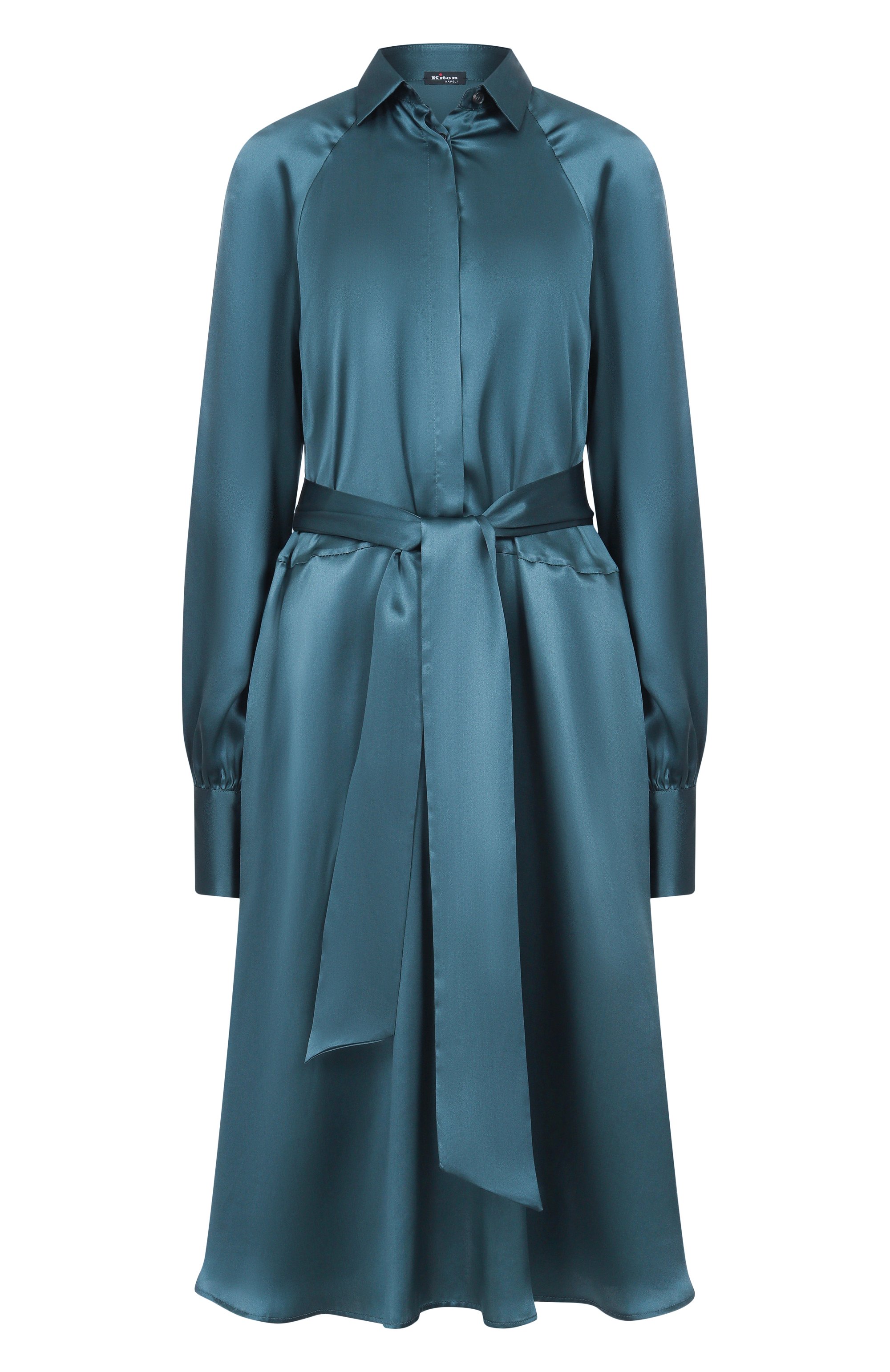 Атласное платье KITON, арт. D61340K0998E69, фото 1