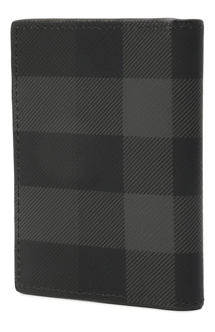 Мужской футляр для кредитных карт BURBERRY темно-серого цвета, арт. 8070195 | Фото 2 (Материал сплава: Проставлено; Материал: Текстиль, Пластик; Нос: Не проставлено)