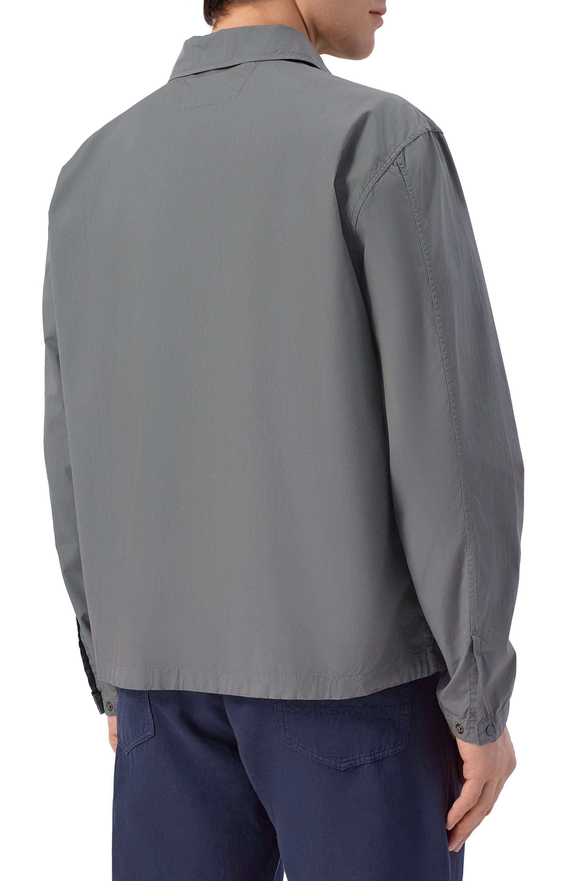 Хлопковая рубашка C.P. COMPANY серого цвета по цене 46350 руб., арт. 20CM0S237A/005691G, фото 4 Хлопковая рубашка C.P. COMPANY, арт. 20CM0S237A/005691G, фото 4