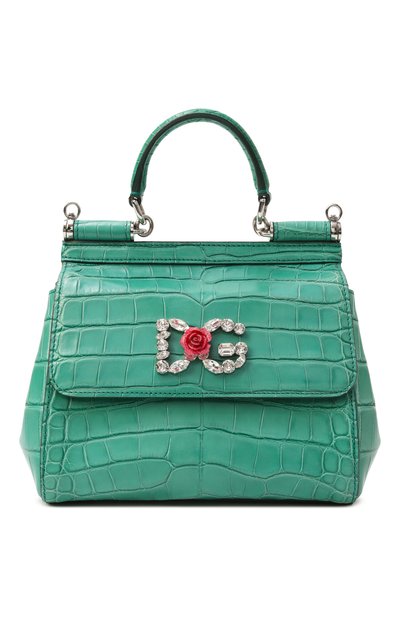 Женская сумка sicily small из кожи аллигатора DOLCE & GABBANA, арт. BB6003/B2DG6/AMIS