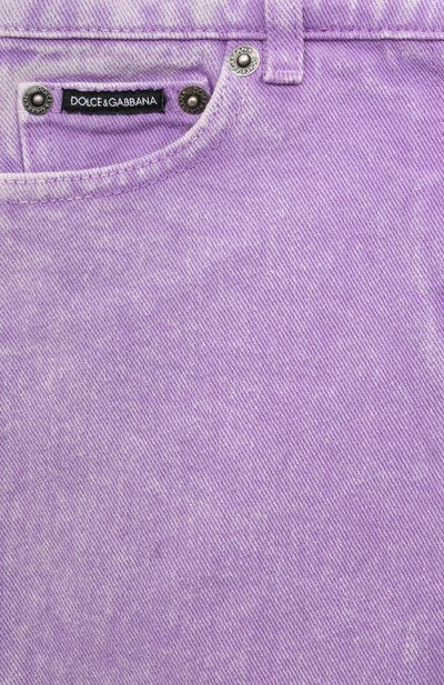 Джинсы DOLCE & GABBANA сиреневого цвета по цене 45250 руб., арт. L52F72/LDC06, фото 3 Джинсы DOLCE & GABBANA, арт. L52F72/LDC06, фото 3