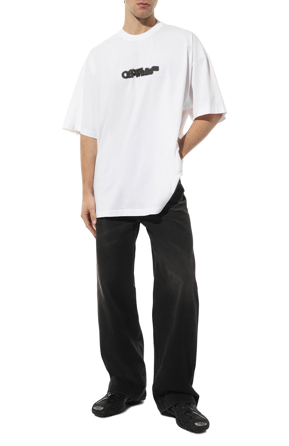 Хлопковая футболка OFF-WHITE, арт. 0MAA161F23JER002, фото 2