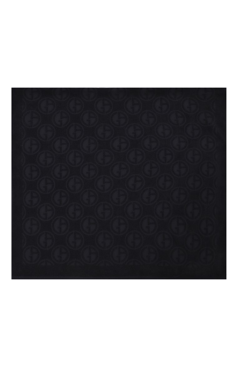Мужские хлопковое полотенце GIORGIO ARMANI темно-синего цвета, арт. GM000830/AF16510 | Фото 3 (Материал: Хлопок, Текстиль; Нос: Не проставлено)