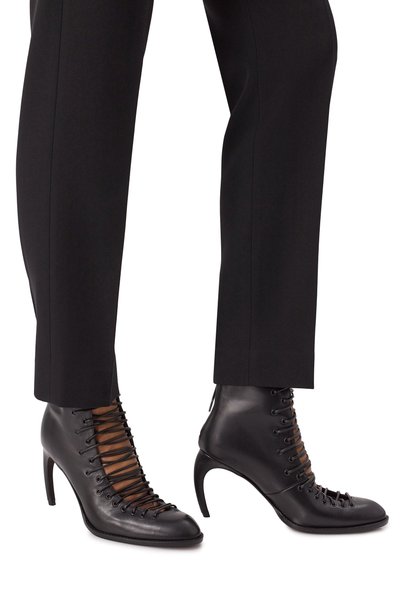 Кожаные ботильоны lora ANN DEMEULEMEESTER черного цвета по цене 157000 руб., арт. B0014573/LT177, фото 2 Кожаные ботильоны lora ANN DEMEULEMEESTER, арт. B0014573/LT177, фото 2