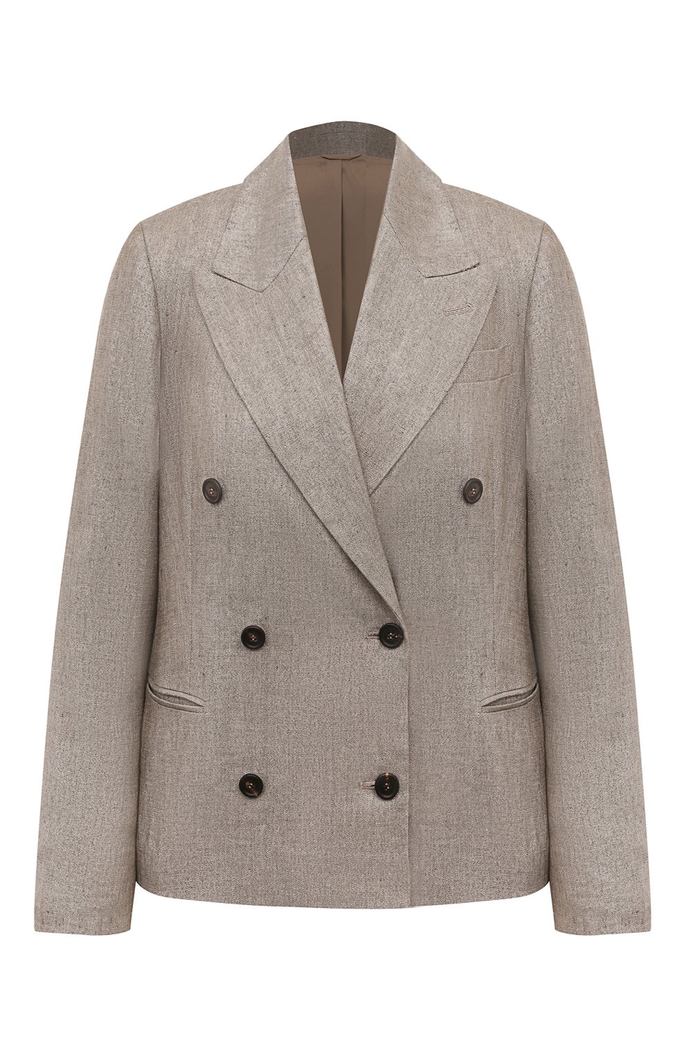 Льняной жакет BRUNELLO CUCINELLI темно-бежевого цвета по цене 388000 руб., арт. MH5672358, фото 1 Льняной жакет BRUNELLO CUCINELLI, арт. MH5672358, фото 1