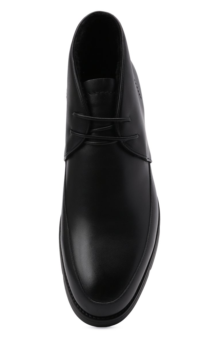 Мужские кожаные ботинки cortina ZEGNA черного цвета, арт. A5141X-LHMES | Фото 5 (Материал утеплителя: Натуральный мех; Подошва: Плоская; Мужское Кросс-КТ: зимние ботинки, Дезерты-обувь; Региональные ограничения белый список (Axapta Mercury): RU, Не проставлено; Материал внешний: Натуральная кожа)