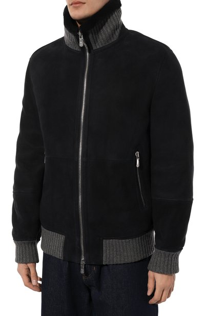 Бомбер из овчины BRUNELLO CUCINELLI, арт. MPMLP1737, фото 3