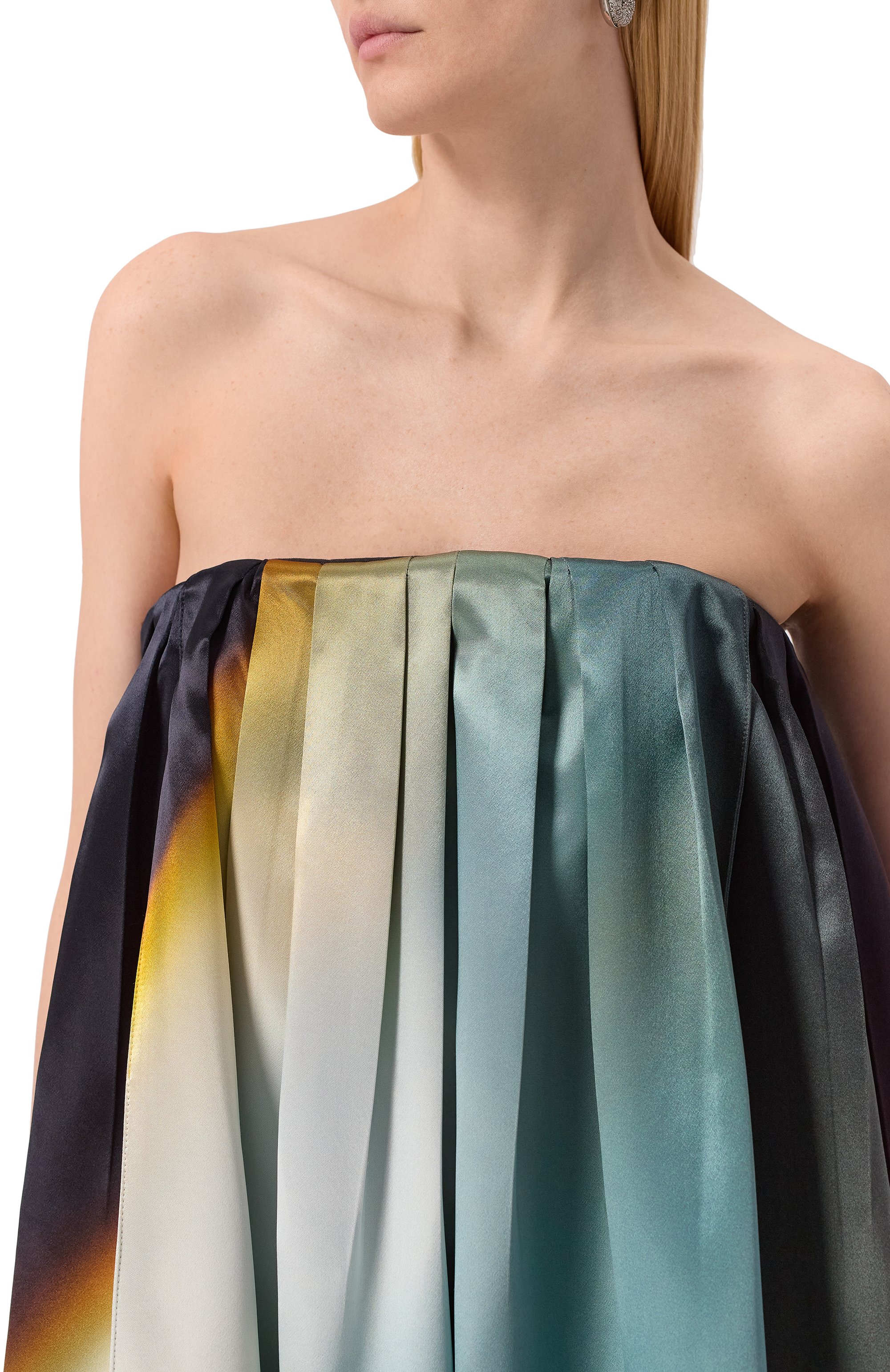 Атласное платье JIL SANDER разноцветного цвета по цене 439000 руб., арт. J01CT0238-J65291, фото 5 Атласное платье JIL SANDER, арт. J01CT0238-J65291, фото 5