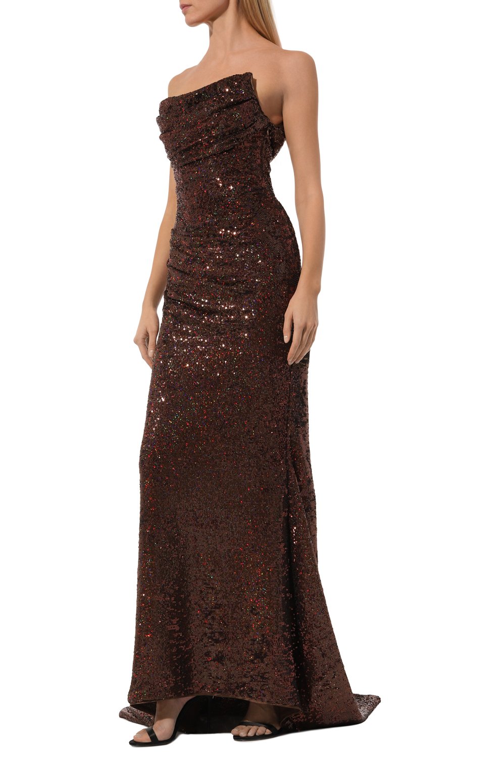 Платье с отделкой пайетками GIUSEPPE DI MORABITO, арт. 03FWLD126 03365, фото 3