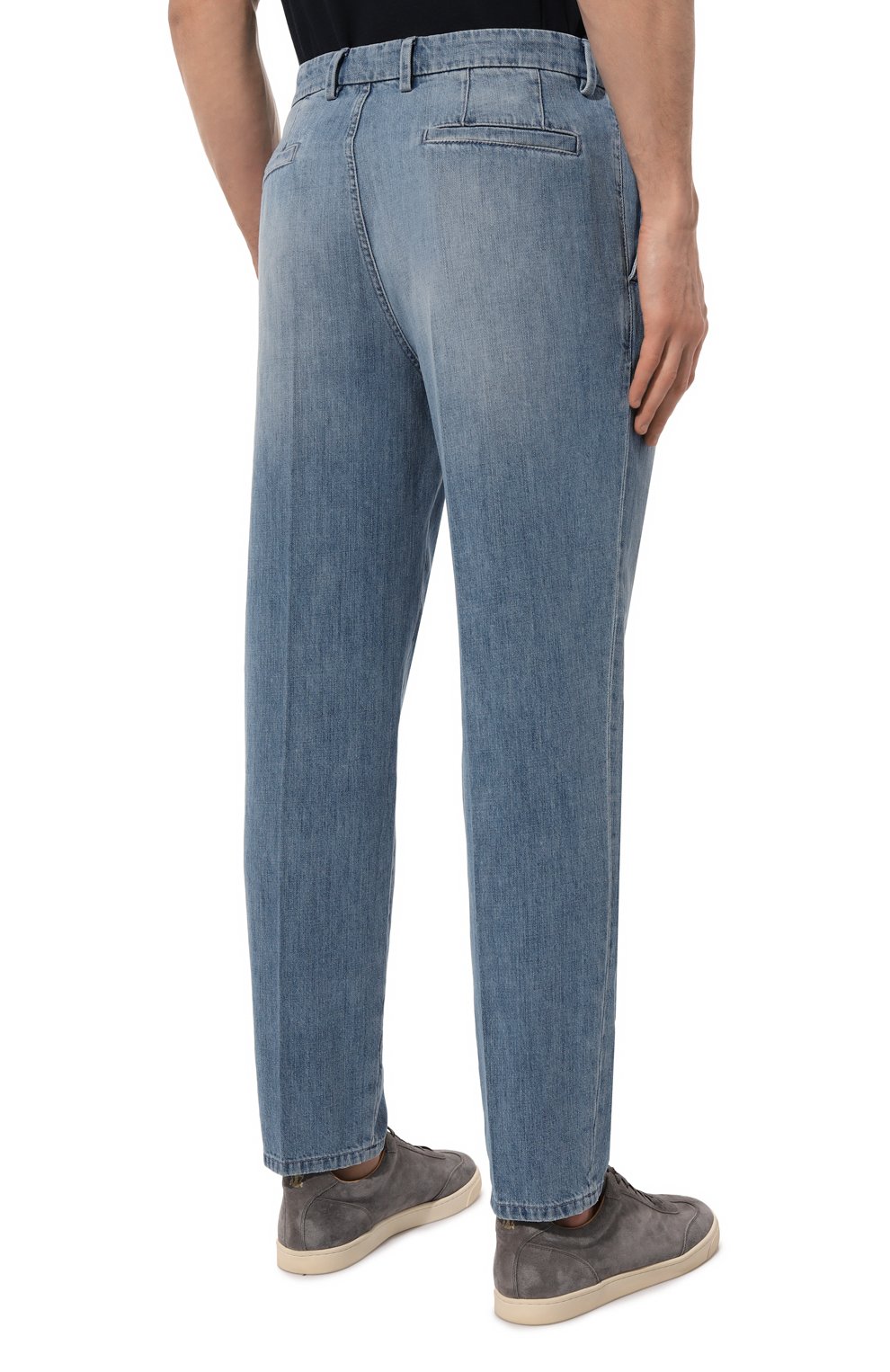 Джинсы leisure fit BRUNELLO CUCINELLI синего цвета по цене 95050 руб., арт. M0Z37B2254, фото 4 Джинсы leisure fit BRUNELLO CUCINELLI, арт. M0Z37B2254, фото 4