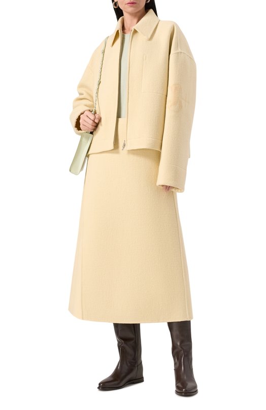 Шерстяная куртка Jil Sander J40BN0168-J40020 Кремовый  J40BN0168-J40020 Фото 2