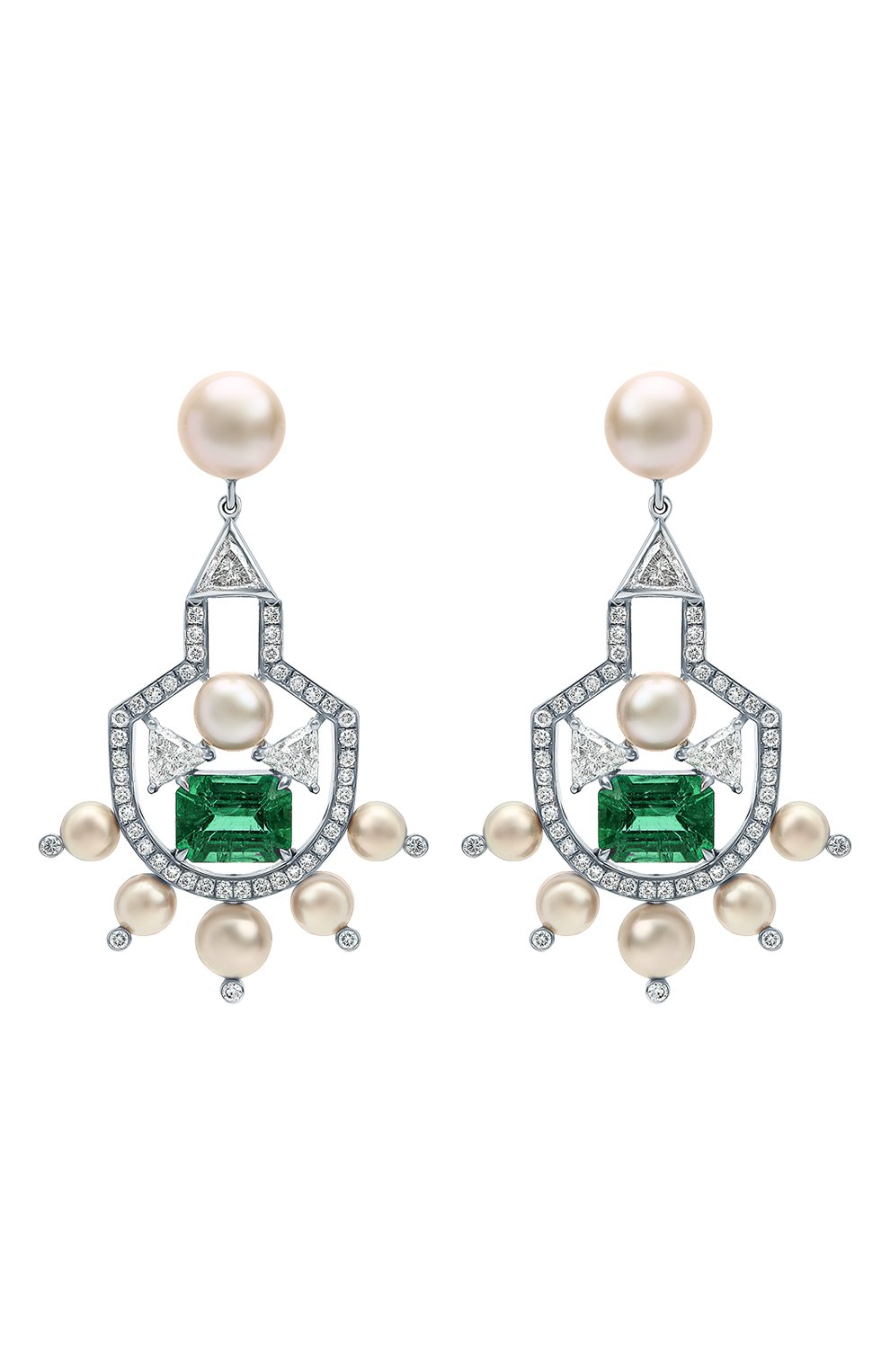 Серьги NIKOS KOULIS бесцветного цвета по цене 6084000 руб., арт. NE3441, фото 1 Серьги NIKOS KOULIS, арт. NE3441, фото 1