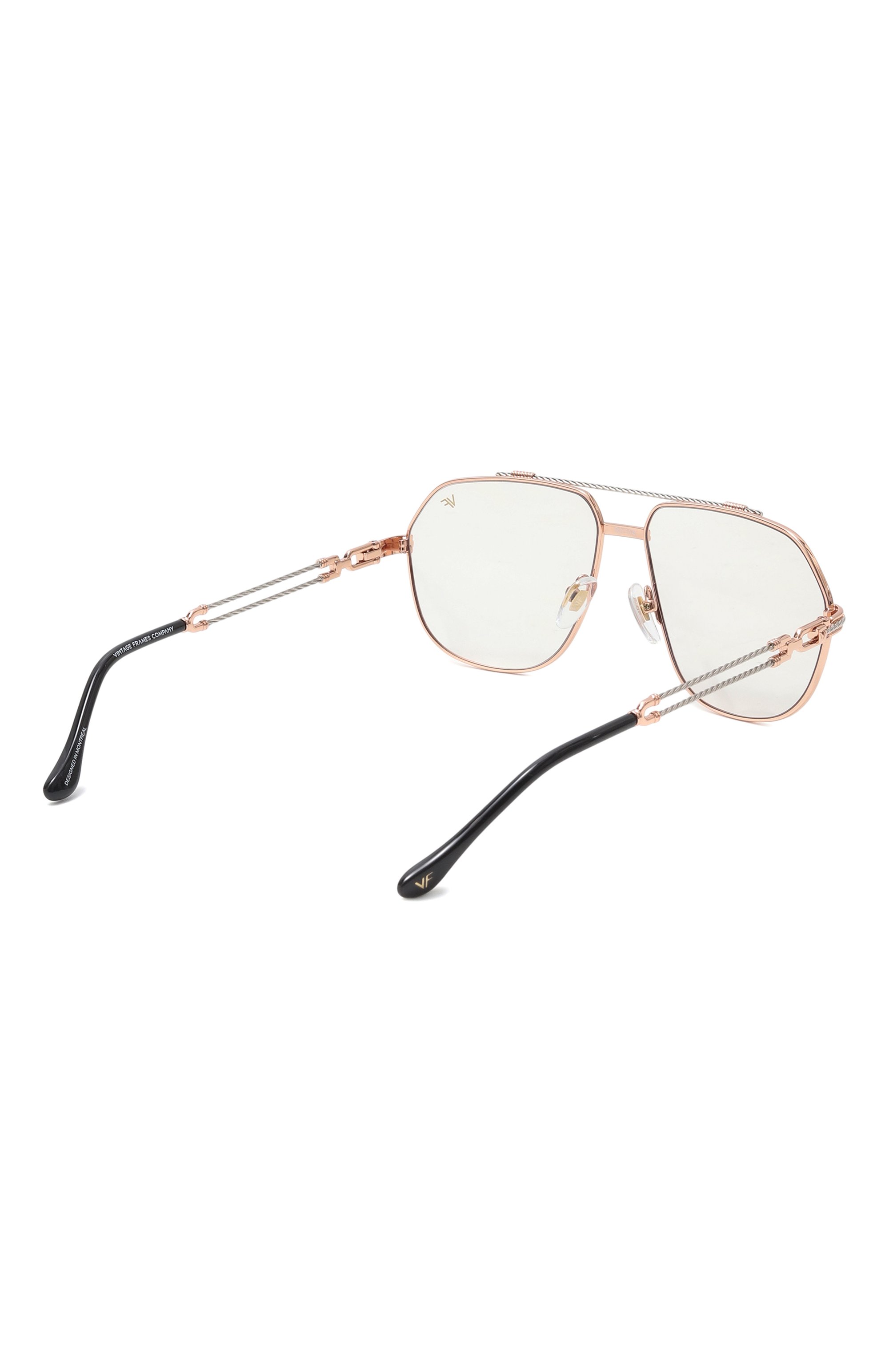 Солнцезащитные очки VINTAGE FRAMES, арт. B0SS D0UBLE R0PE 18KT TW0-T0NE G0LD/LIGHT C0NCRETE, фото 5