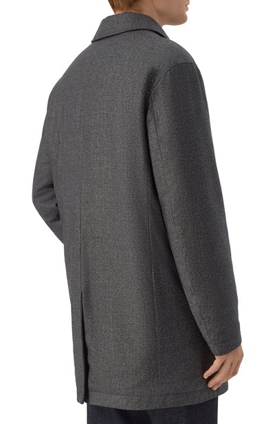 Шерстяное пальто CANALI темно-серого цвета по цене 122500 руб., арт. 010519UG/SG03555, фото 4 Шерстяное пальто CANALI, арт. 010519UG/SG03555, фото 4