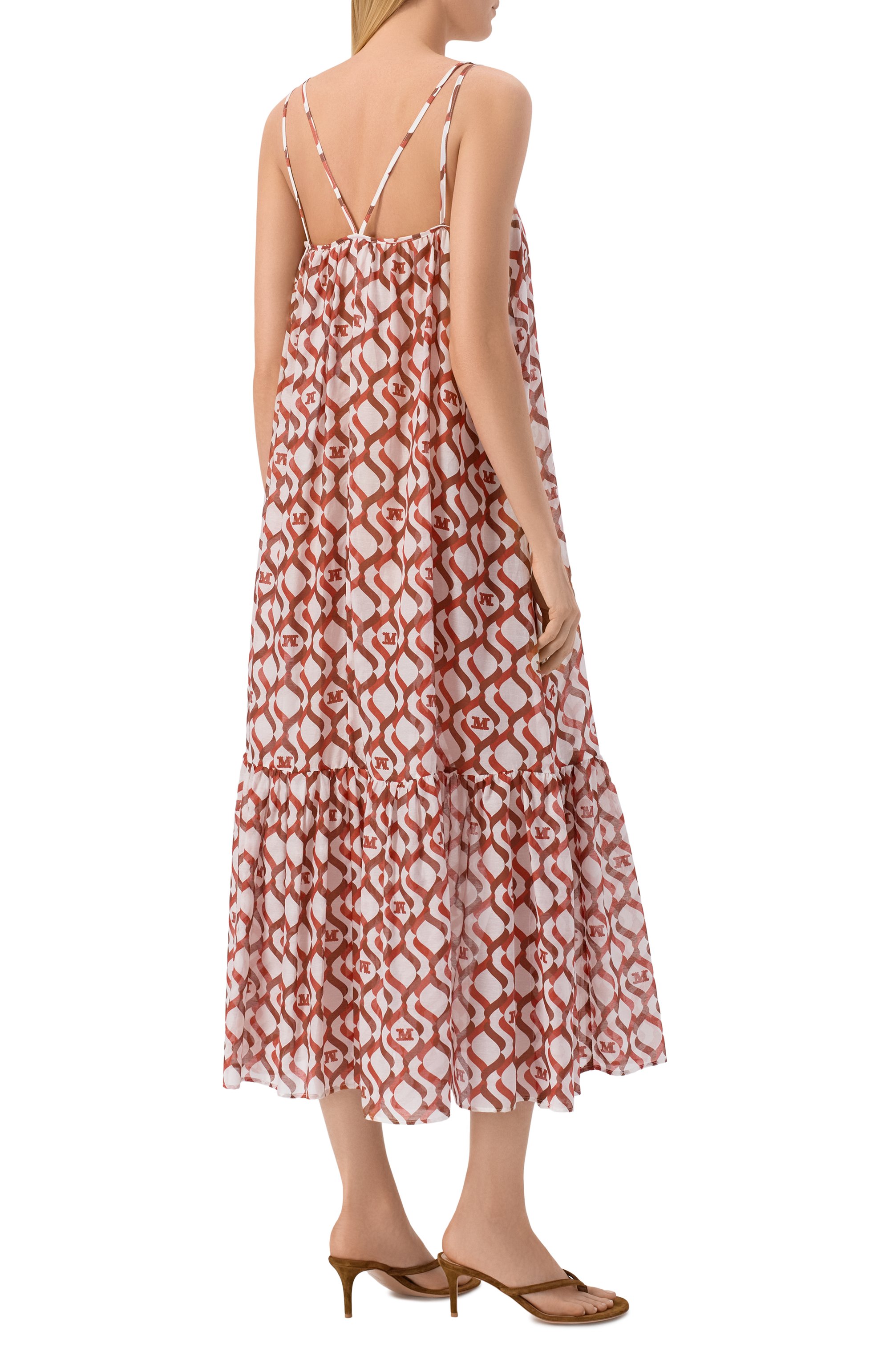 Платье из хлопка и шелка MAX MARA, арт. BCHALISSO 261622107, фото 3