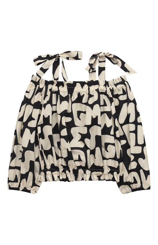 

Хлопковая блузка MSGM kids, Чёрно-белый