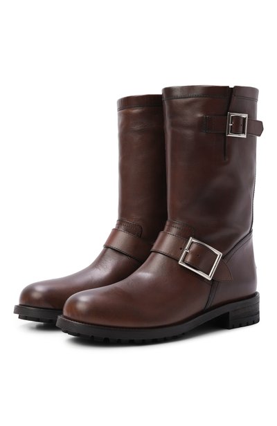 Женские кожаные полусапоги biker JIMMY CHOO, арт. BIKER MID/SVH