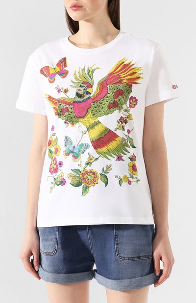 Хлопковая футболка REDVALENTINO белого цвета по цене 14450 руб., арт. TR0MG06B/544, фото 3 Хлопковая футболка REDVALENTINO, арт. TR0MG06B/544, фото 3