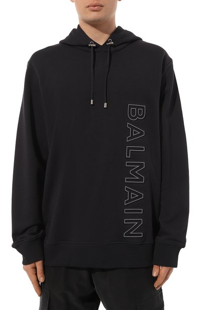 Хлопковое худи BALMAIN, арт. BH0JT046BC22, фото 3
