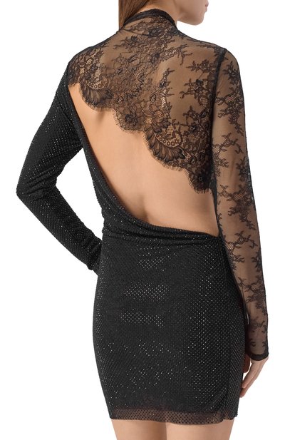 Платье с отделкой стразами SELF-PORTRAIT, арт. SC25006SB, фото 3