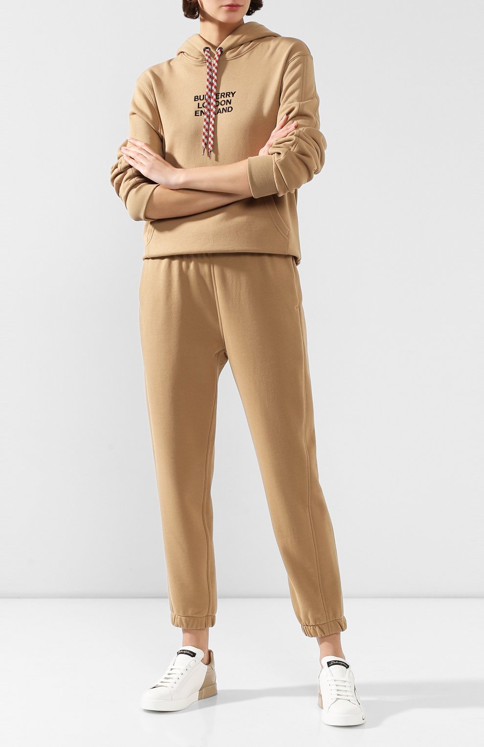 Хлопковые джоггеры BURBERRY бежевого цвета по цене 62500 руб., арт. 8020831, фото 2 Хлопковые джоггеры BURBERRY, арт. 8020831, фото 2
