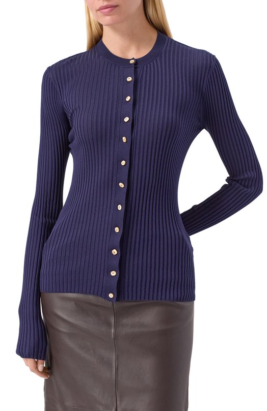 Шелковый кардиган Jil Sander J04HP0006/J16137 Синий  J04HP0006/J16137 Фото 3