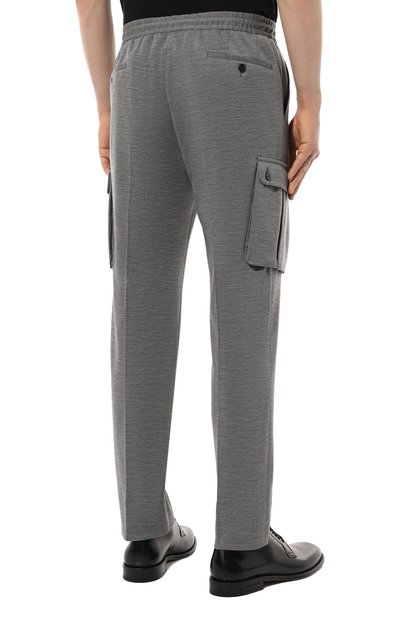 Брюки-карго из шерсти и хлопка CORNELIANI темно-серого цвета по цене 52750 руб., арт. 934L14-9318800, фото 4 Брюки-карго из шерсти и хлопка CORNELIANI, арт. 934L14-9318800, фото 4