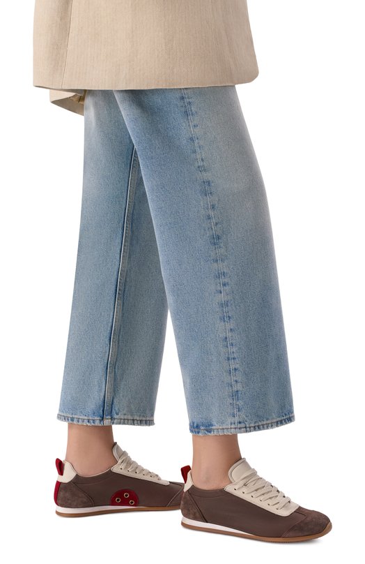 Кожаные кроссовки Uma Wang US9087 Коричневый  US9087 Фото 2