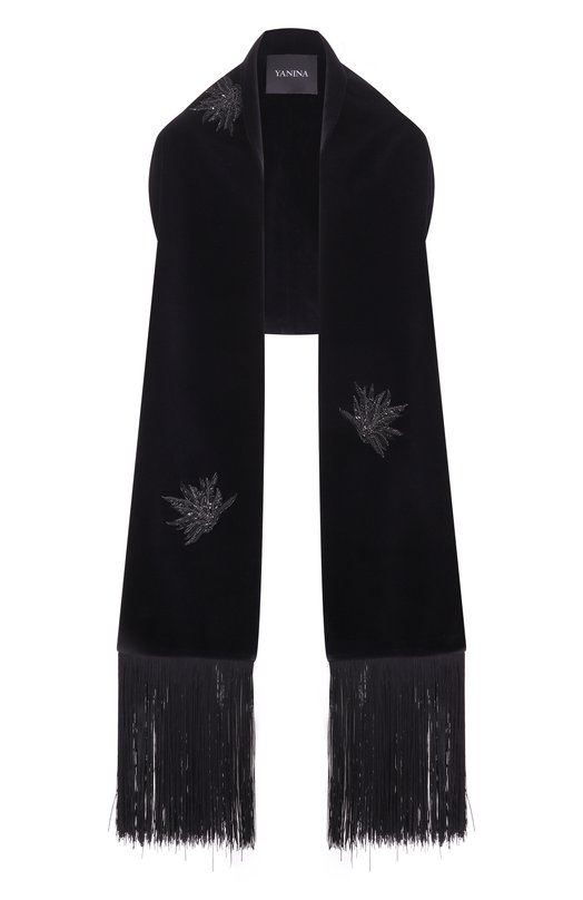 Бархатная накидка YANINA T-3092A Чёрный T-3092A