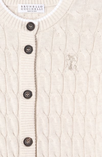 Хлопковый кардиган BRUNELLO CUCINELLI, арт. B19M19906A, фото 3