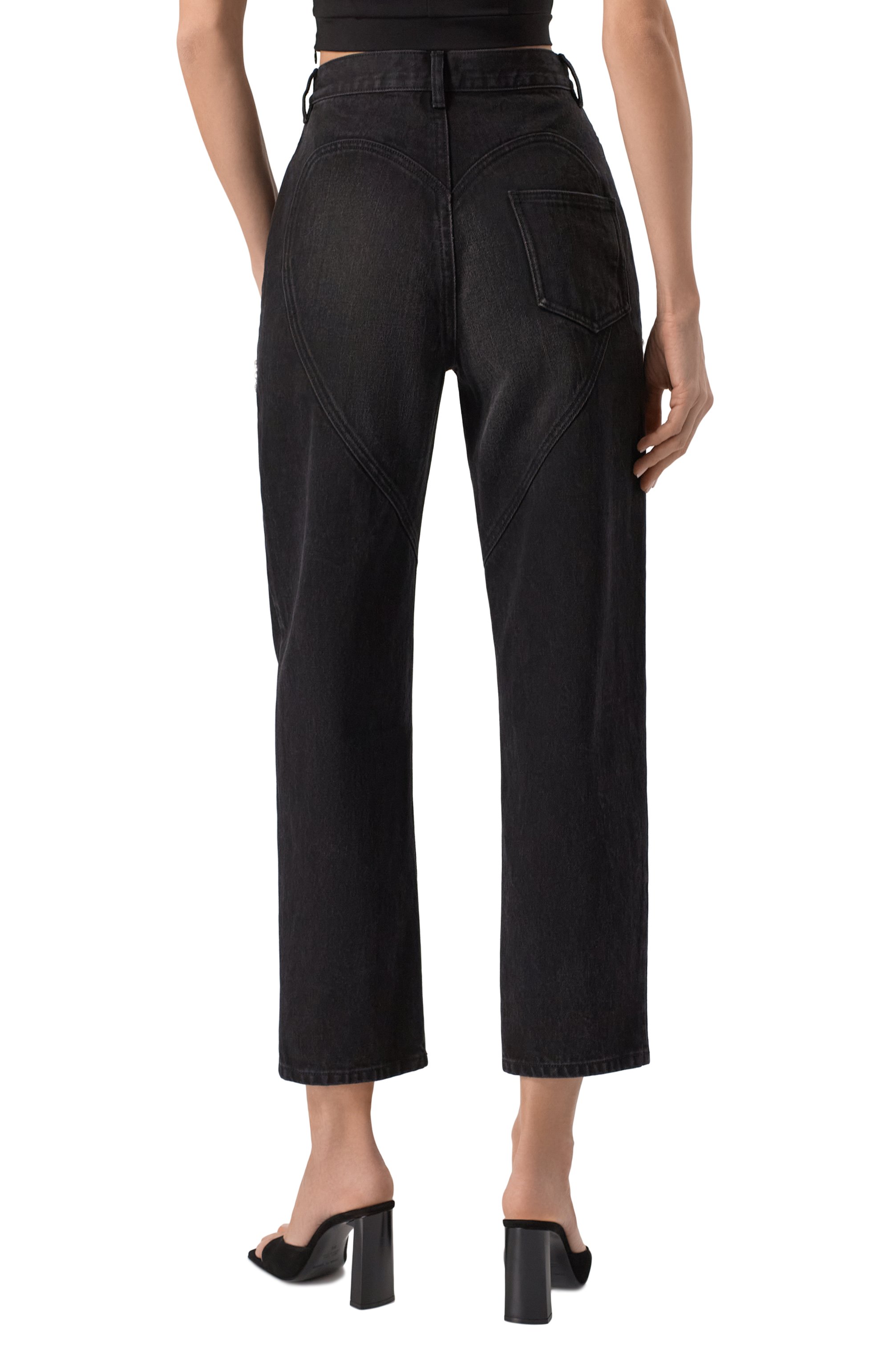 Джинсы с отделкой стразами AREA, арт. 0000P01333, фото 4