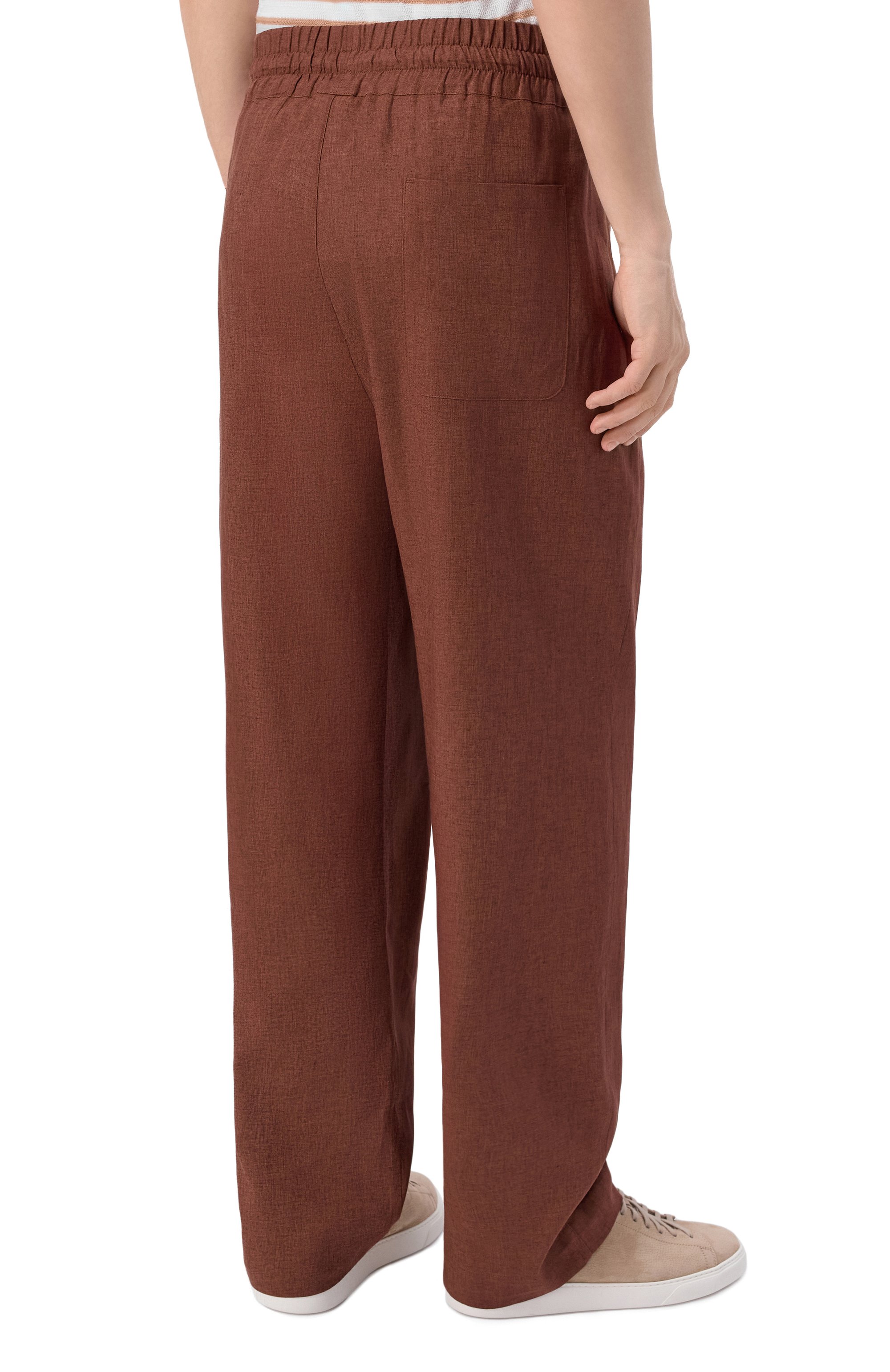 Брюки изо льна и вискозы HINNOMINATE, арт. HMABM01552, фото 4