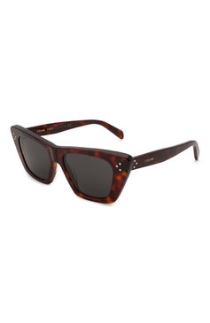 Женские солнцезащитные очки CELINE EYEWEAR кори�чневого цвета, арт. CL40187I 52A | Фото 1 (Региональные ограничения белый список (Axapta Mercury): Не проставлено; Нос: Не проставлено; Материал: Пластик; Тип очков: С/з; Очки форма: Квадратные, Cat-eye; Оптика Гендер: оптика-женское)