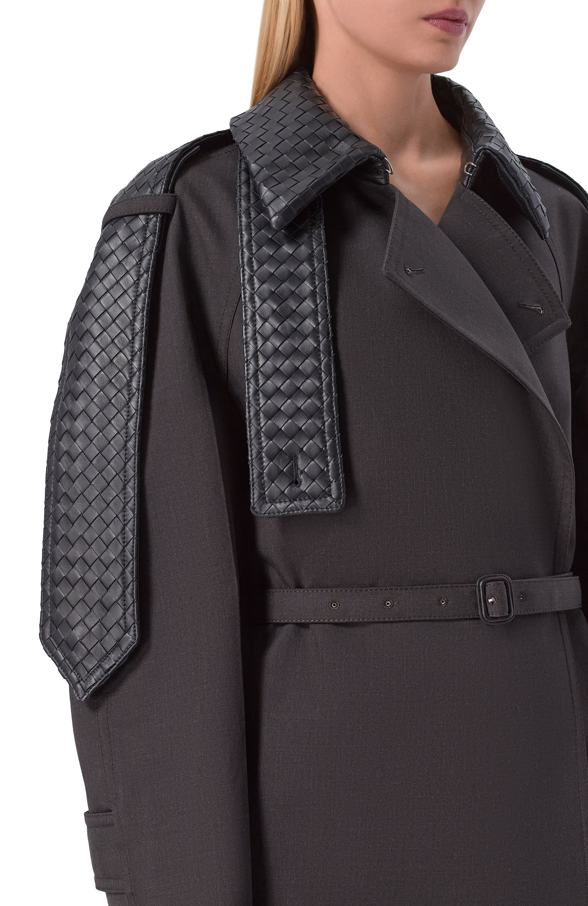 Шерстяное пальто BOTTEGA VENETA темно-серого цвета по цене 1465000 руб., арт. 867604/V4NN0, фото 5 Шерстяное пальто BOTTEGA VENETA, арт. 867604/V4NN0, фото 5