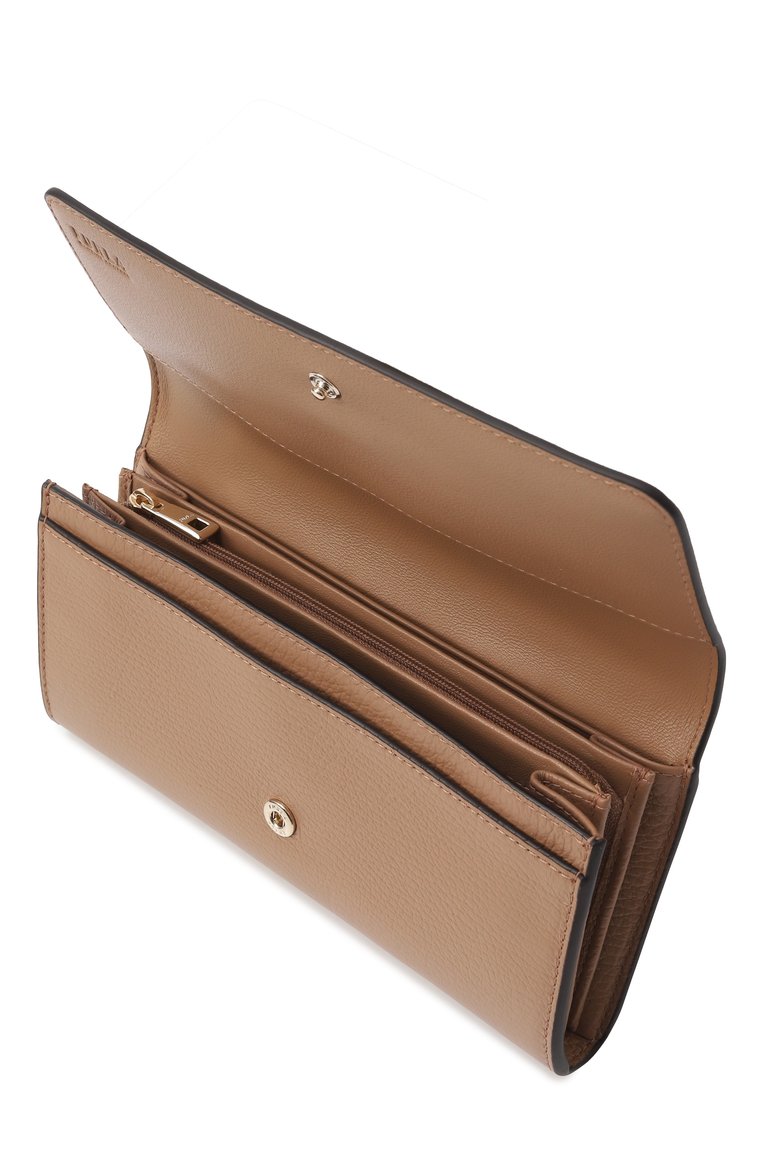 Женские кожаный кошелек furla camelia FURLA темно-бежевого цвета, арт. WP00317/HSF000 | Фото 3 (Материал: Натуральная кожа; Нос: Не проставлено)