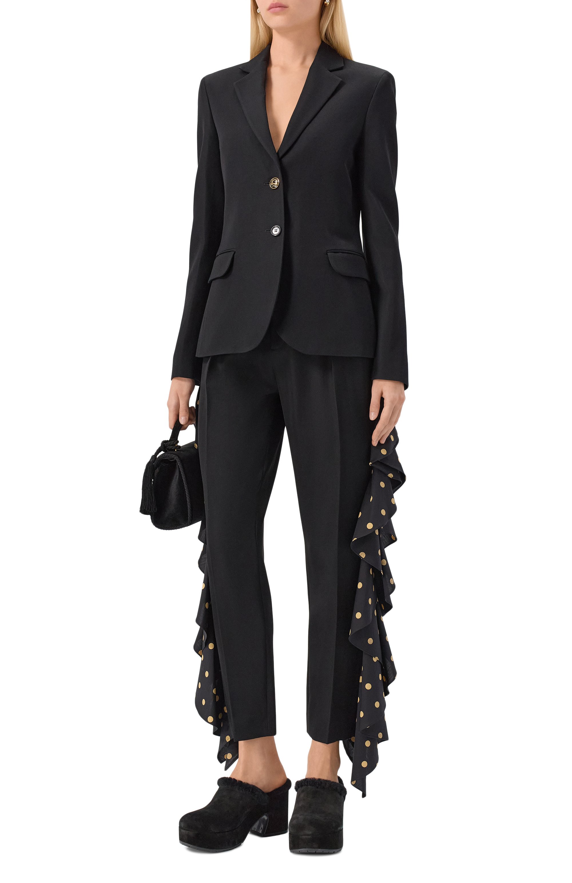 Брюки из шерсти и вискозы MOSCHINO, арт. A0302/5437, фото 2