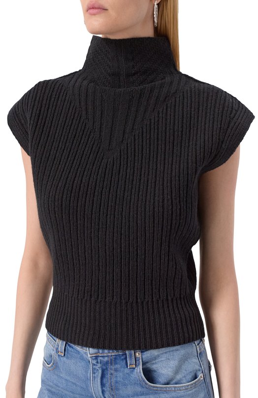 Шерстяной жилет Rick Owens RP02E4620/KWV Чёрный  RP02E4620/KWV Фото 5