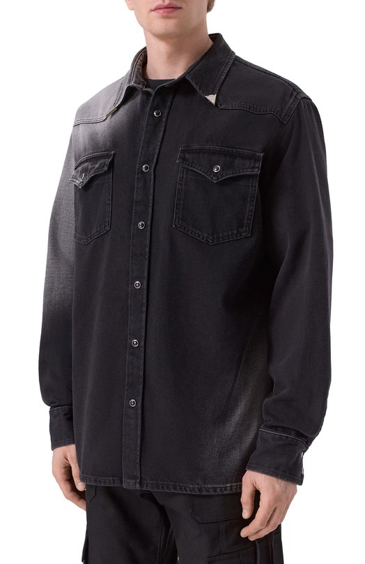 Джинсовая рубашка MM6 SH2DT0024/M30011 Чёрный  SH2DT0024/M30011 Фото 3