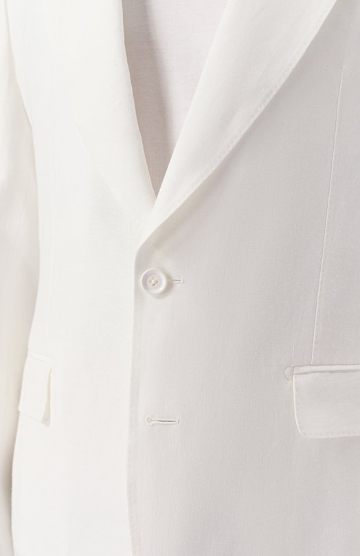 Льняной пиджак Dolce & Gabbana G2QS6T/FU4MC Кремовый  G2QS6T/FU4MC Фото 7