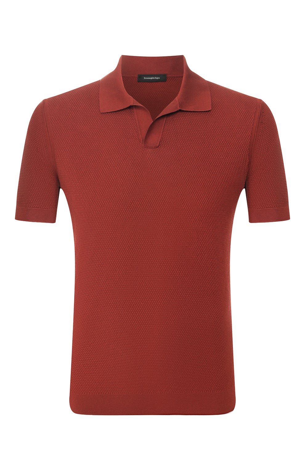 Хлопковое поло ZEGNA красного цвета по цене 58650 руб., арт. UUC96/C32, фото 1 Хлопковое поло ZEGNA, арт. UUC96/C32, фото 1