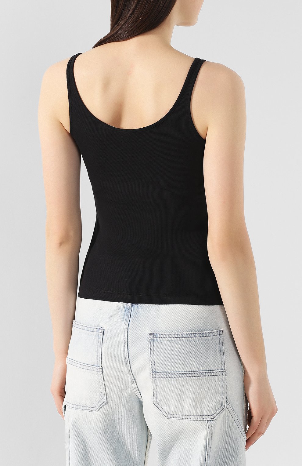Хлопковая майка OFF-WHITE черного цвета по цене 17700 руб., арт. 0WAD072R20H790951001, фото 4 Хлопковая майка OFF-WHITE, арт. 0WAD072R20H790951001, фото 4