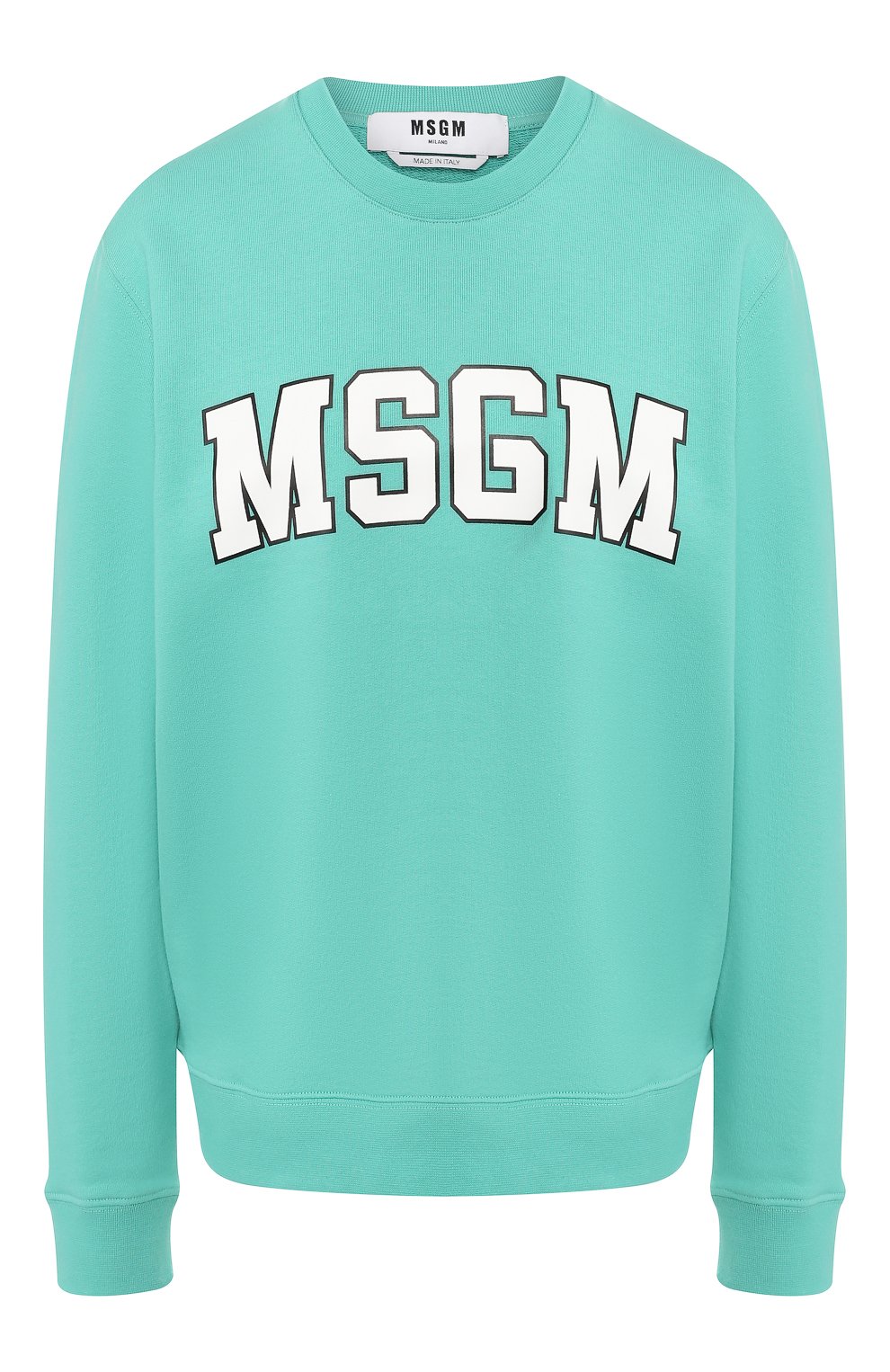 Хлопковый свитшот MSGM светло-зеленого цвета по цене 15050 руб., арт. 2841MDM163 207299, фото 1 Хлопковый свитшот MSGM, арт. 2841MDM163 207299, фото 1