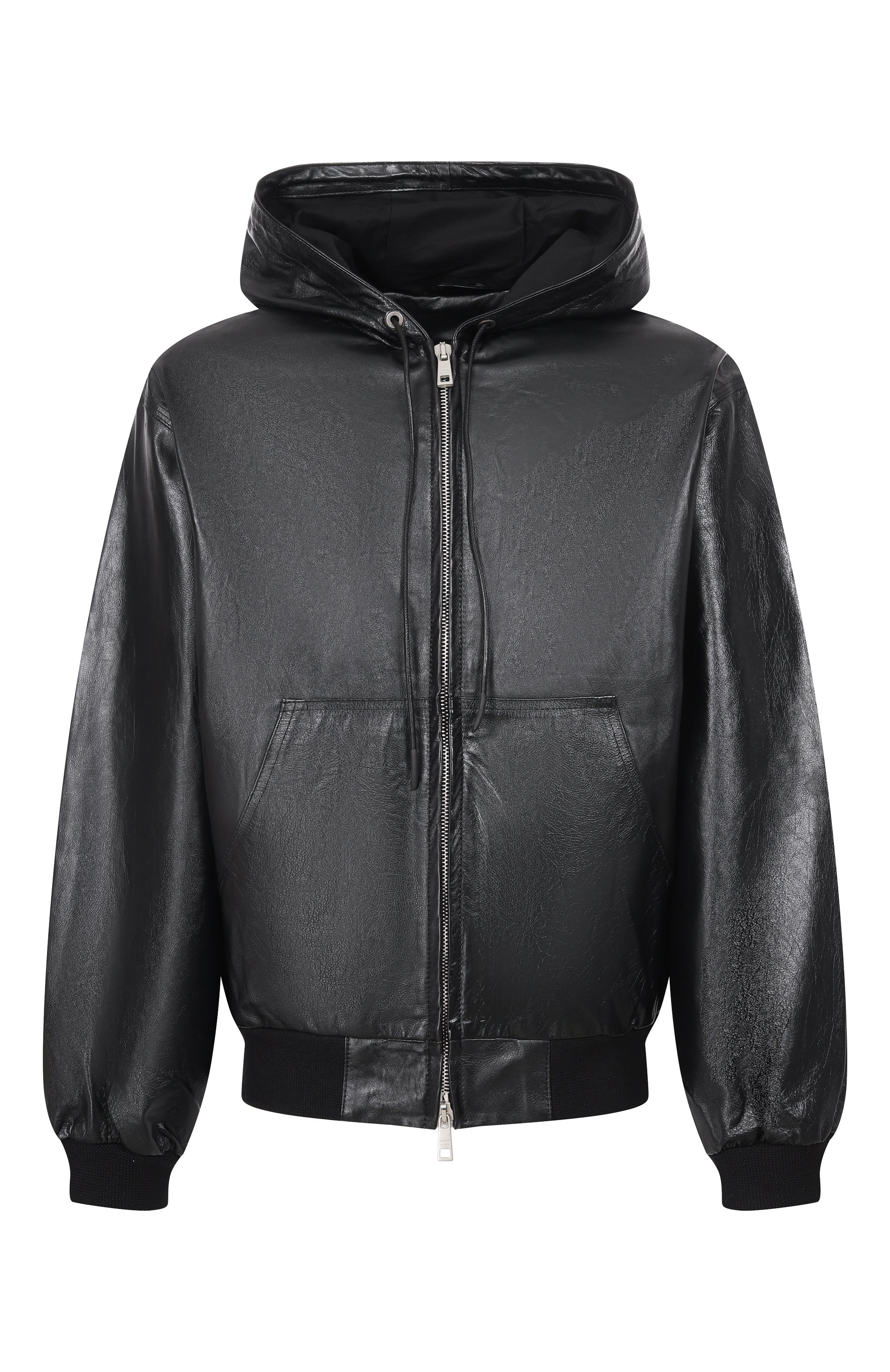 Кожаный бомбер GIORGIO BRATO черного цвета по цене 242000 руб., арт. GU26S26012BBTM, фото 1 Кожаный бомбер GIORGIO BRATO, арт. GU26S26012BBTM, фото 1